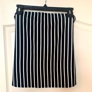 EXPRESS Strapless striped shirt with tie in back